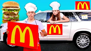 DESAFÍO MCDONALD'S CON MI COCHE !