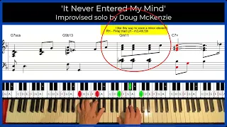 'It Never Entered My Mind' (Improvised piano solo)