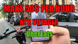 HOW I MADE 50$ PER HOUR WITH UBEREATS / NYC VOYAGER /DUALTRON ULTRA 2 / SIDE HUSTLE /EPISODE 19