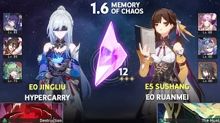 E0 Jingliu Hypercarry & E5 Sushang Hypercarry [F2P] | Memory of Chaos 12 | Honkai Star Rail 1.6