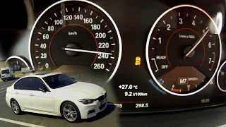 2016 BMW 320i ED 170hp (F30) Top Speed Autobahn