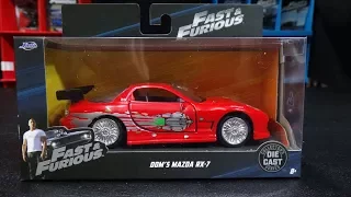 Dom's Mazda RX-7  - The Fast and the Furious Toy Cars Collection - Jada Toys 1:32