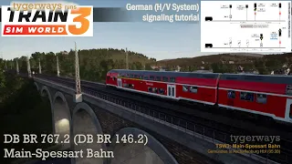 German signalling (H/V-System) on the Main-Spessart Bahn (TSW | German signalling tutorial)