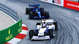 Williams F1 2022 vs Williams F1 2004 Juan Pablo Montoya at Monaco GP