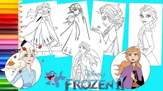 Disney Frozen 2 Anna & Elsa Coloring Pages COMPILATION for kids