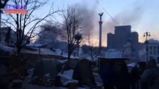 #Евромайдан встречает утро 25.01 января. -19 °С - новые баррикады