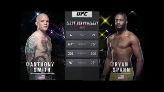 Ryan Spann vs Anthony Smith Tale of the Tape