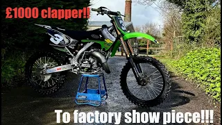 Kx 125 dream build FACTORY PRO CIRCUIT time laps start to finish!