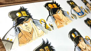 Drawing JOTARO in 12 Different Anime Styles