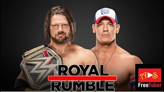 FULL MATCH - AJ Styles vs. John Cena (WWE Championship) : Royal Rumble 2017