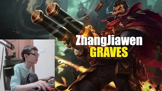 RANK 1 GRAVES - ZhangJiawen Graves vs Lee Sin - ZhangJiawen Rank 1 Graves Guide