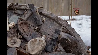 Раскопки блиндажа в суровый мороз / Excavation of the WWII dugout in severe frost