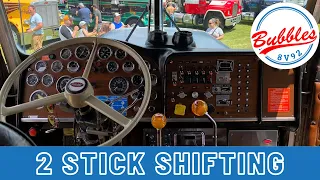 How to shift Two stick 6+4 Spicer Transmission Peterbilt 359 #Peterbilt #359 #Twinstick #Twostick