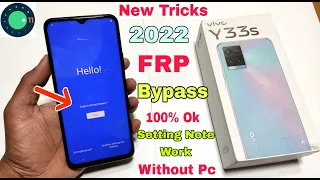 Vivo Y33s FRP Bypass Android 11 | New Trick 2022 | Vivo Y33s Google Account Bypass | Without Pc |