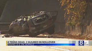 Four teens killed in rollover crash in Buffalo, two injured