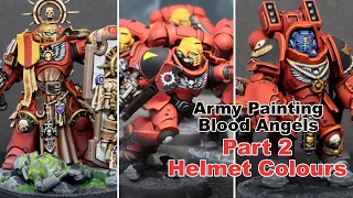 Army Painting Blood Angels - Part Two - Helmet Colours