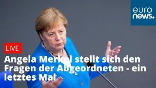 Angela Merkel stellt sich den Fragen der Abgeordneten - ein letztes Mal