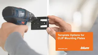 CLIP hinge mounting plate installation using Blum templates