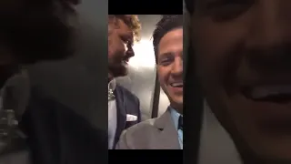 David Phelps and Wes Hampton being funny backstage (2016)