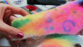 Краски Тестирование красок для аэрографа Exmix на кусках искусственного меха
