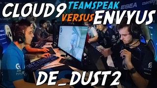 CS:GO - Cloud9 teamspeak vs EnVyUs (dust2) @ ESL ESEA Pro League Finals