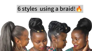 DO BY YOURSELF THIS  NATURAL HAIRSTYLES USING A BRAID