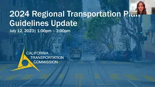 Regional Transportation Plan Guidelines Workshop | California Transportation Commission