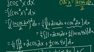 Trigonometric Integration: Products of even powers of sin x and cos x