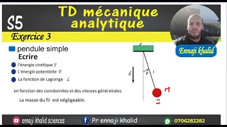 Mécanique analytique Exercice 3