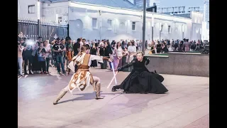 Jedi fight in the centre of Moscow
