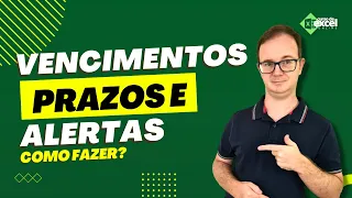 Como Fazer Planilha com Prazos de Vencimentos e Alertas no EXCEL | Curso de Excel OnLine