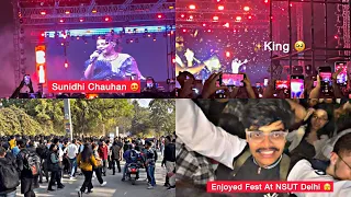 Sunidhi Chauhan and King Rock the Stage At NSUT Fest 🔥😍