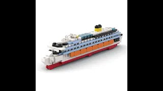 #Shorts - LEGO Costa Concordia MOC Build Animation