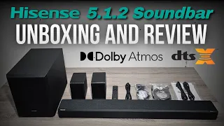 INCREDIBLE Sound for the Price! Hisense Dolby Atmos DTS:X 5.1.2 Soundbar Unboxing & Review