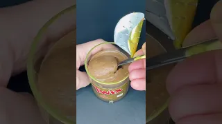 Nutella Bucket Chocolate Dipping & Mixing | Satisfying