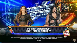 WWE 2K24 Becky Lynch Vs Rhea Ripley Women World Championship Match