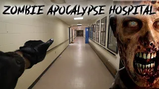 EXPLORING the ABANDONED ZOMBIE APOCALYPSE HOSPITAL ( they left in a hurry)