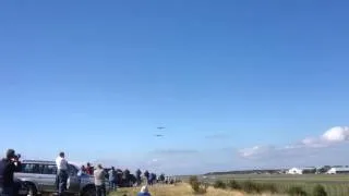 VERA AND THUMPER LANCASTER BOMBER FLY PAST AT PRESTWICK(PIK) AIRSHOW