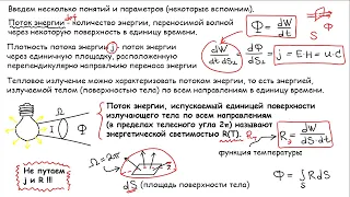 Тепловое излучение часть 1