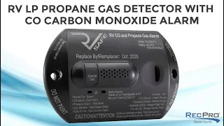 RV LP Propane Gas Detector with CO Carbon Monoxide Alarm
