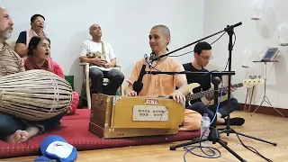 Hare Krishna  Hare Rama Mantra| Hare krishna Temple Lisbon| ইসকন হরিনাম সংকীর্তন | Gaura Nataraj Das