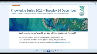 Knowledge Series 2021- Climate Change webinar