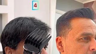 La forma más fácil de hacer un corte de cabello a máquina y tijera (Hombre) #tutorial #pasoapaso