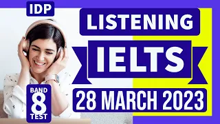 IELTS Listening Test Cambridge IDP Listening 28.03.2023 OFFICIAL Listening test with answers