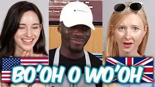 American & British React to When Americans Try British Accents By Chewkz!