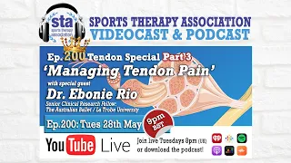 Ep200: 'Managing Tendon Pain' with special guest Dr Ebonie Rio