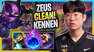 ZEUS IS SO CLEAN WITH KENNEN! - T1 Zeus Plays Kennen TOP vs Poppy! | Season 2023