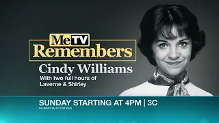 MeTV Remembers Cindy Williams with two hours of Laverne & Shirley on Sunday, starting at 4PM | 3C.