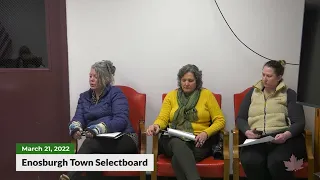 Enosburgh Town Selectboard Meeting | 03/21/2022