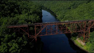 4K~Drone & Exploration of Abandoned Clarion Train Tunnel & Trestle in Clarion, Pennsylvania (PA)